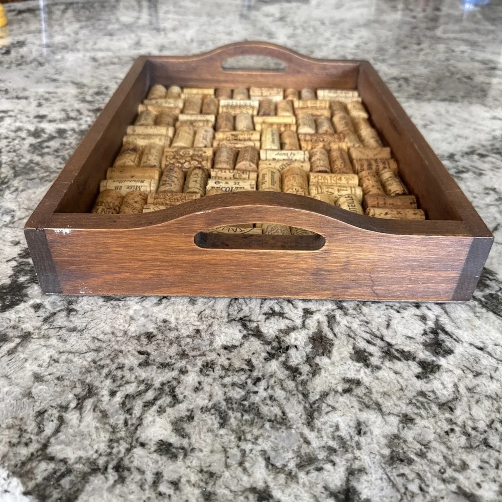 Wine Enthusiast Smooth Wood Serving Tray